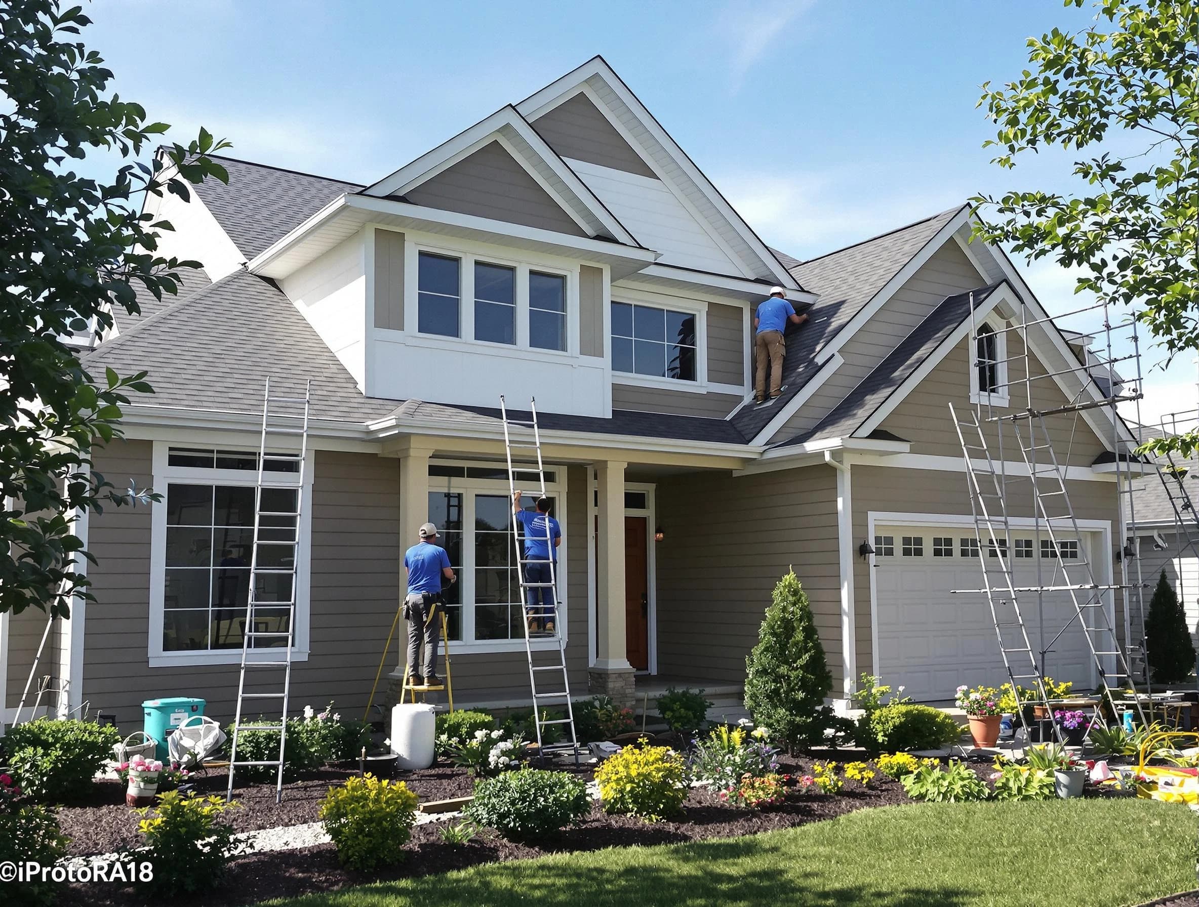 Detailed exterior painting by Fairview Park House Painters in Fairview Park