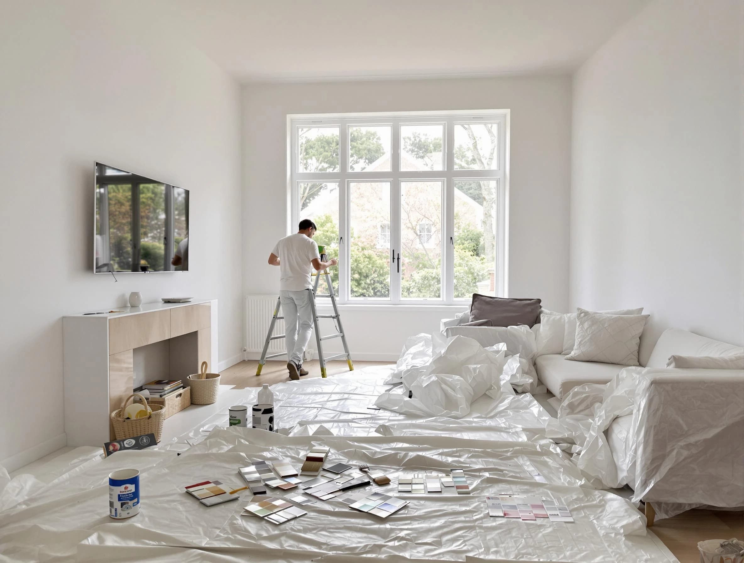 Fairview Park House Painters professional applying interior paint in Fairview Park, OH